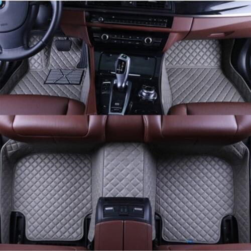 WLMWL Custom leather car mat for Peugeot All Model 4008 RCZ 308 508 301 3008 206 307 207 2008 408 5008 607 auto accessories