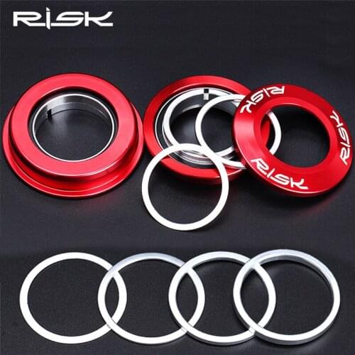 RISK 1pcs/lot 0.3/1/2/3mm Bicycle Fork Washer Aluminium Alloy Adjusting Bike Headset Washer Dust Cover Tuning Spacer Headset Gap