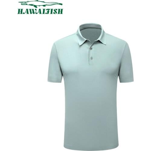 Hawaifish brand male polo shirt 2021 new summer ice polo shirt solid color youth style hot sale business camisa polo masculina