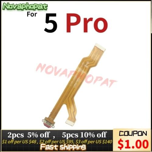 Novaphopat Original For Realme 5 Pro 5pro USB Dock Charging Charger Port Connector Flex Cable + Tracking