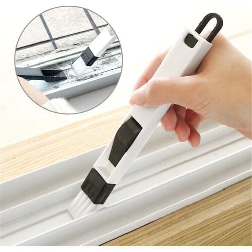 2019 Newest trendy Multipurpose Window Door Keyboard Cleaning Tools Brush Artifact Cleaner+Dustpan 2 In 1 Tool Color random