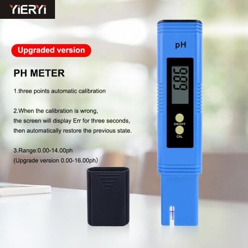 New Protable LCD Digital PH Meter Pen of Tester accuracy 0.01 Aquarium Pool Water Wine Urine automatic calibration