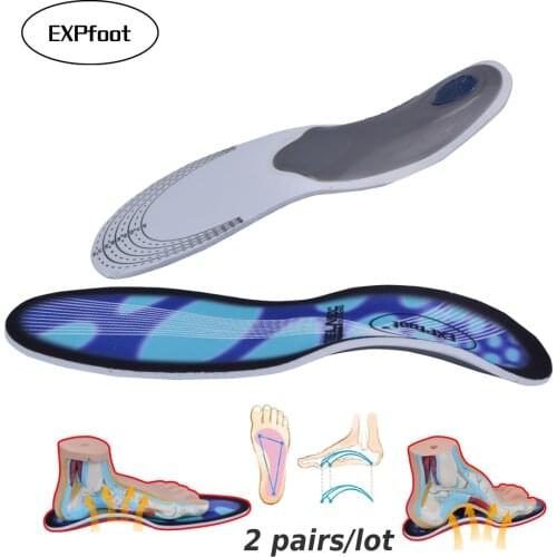2 pair/lot Premium Orthotic Gel High Arch Support Insoles Gel Heel Pad 3D Arch Support Plantar Fasciitis Supports men and women