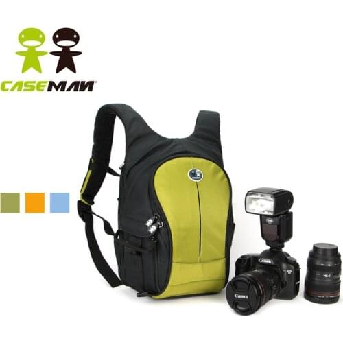 Caseman CP04 Digital SLR DSLR Camera Backpack Bag Case with Rain cover Keep Shape for Camera Canon Nikon Sony Waterproof