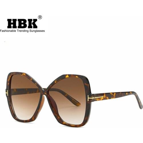 HBK 2020 Classic Oversized Sunglasses Women Men Retro Brand Designer Gradient Sun Glasses Shades Ladies Big Frame Sunglass UV400