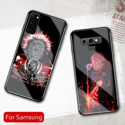 Jujutsu Kaisen Itadori Yuji Glass Case For Samsung A50 A60 A70 A31 A51 A71 A81 A91 4G 5G A50S A70S M40 M80S