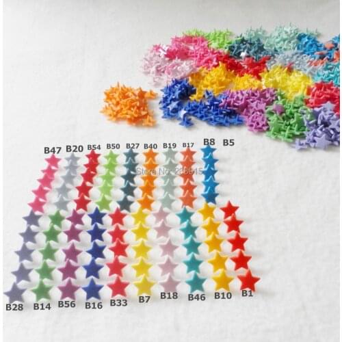Surprise! ( 20 color mixed ) 200sets Size 20 T5 KAM Star heart Shape Glossy Plastic Snaps Buttons Fasteners For Diaper