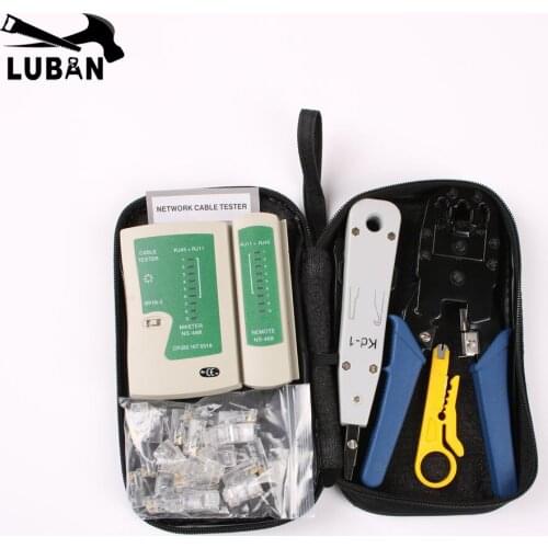 Network Ethernet Cable Tester RJ45 Kit RJ45 Crimper Crimping Tool Punch Down RJ11 Cat5 Cat6 Wire Line Detector 8P8C RJ45