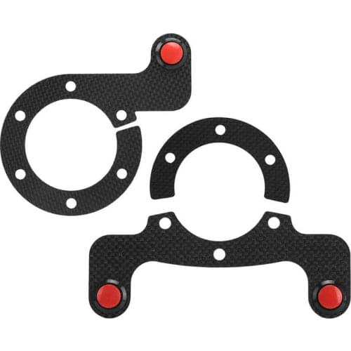Carbon Fiber Racing Car External Horn Button Kits for MOMO/OMP/Nardi/Sparco 6 Bolts Steering Wheel Horn Button Car Accessories