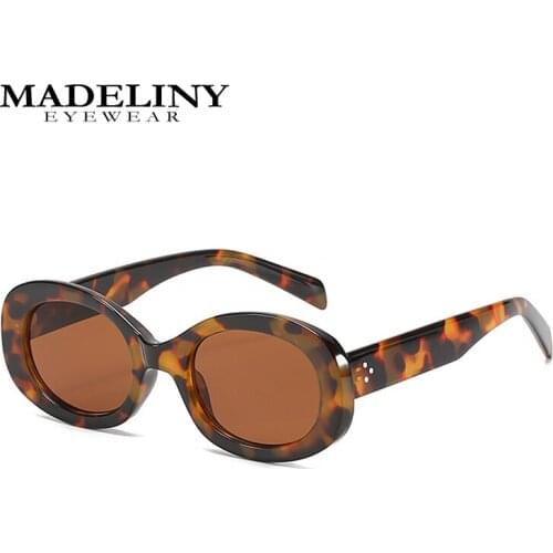 MADELINY New Round Sunglasses Women 20201 Oval Sunglasses Women/Men Vintage Glasses for Women Luxury Oculos De Sol Gafas MA070