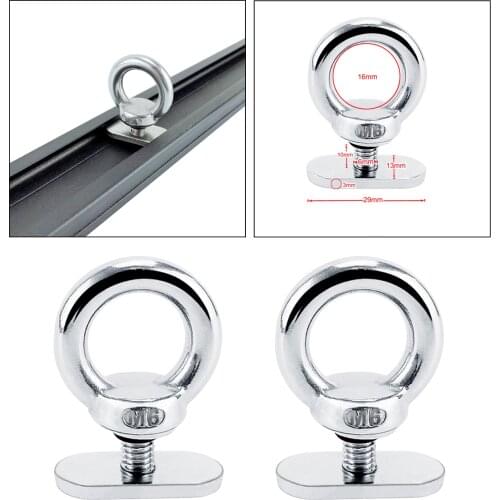 1Pairs 304 Stainless Steel Kayak Track Mount Tie Down Eyelet Kayak Canoe Boat and Bungee Cord Rope