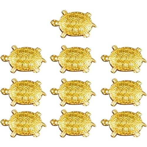 10Pcs Japanese Golden Money Turtle Lucky Tortoise Fortune Wealth Lucky Gift F3MD