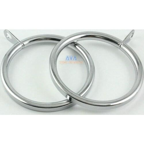 10 Pieces 45mm Chrome Plated Curtain Rings Curtain Sliding Hook Rings