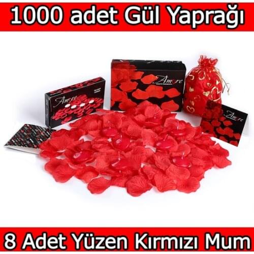 1000 rose Leaf, Rose Petals, 8 Red Candle yap6 candles and scents свечи и ароматы velas y aromas