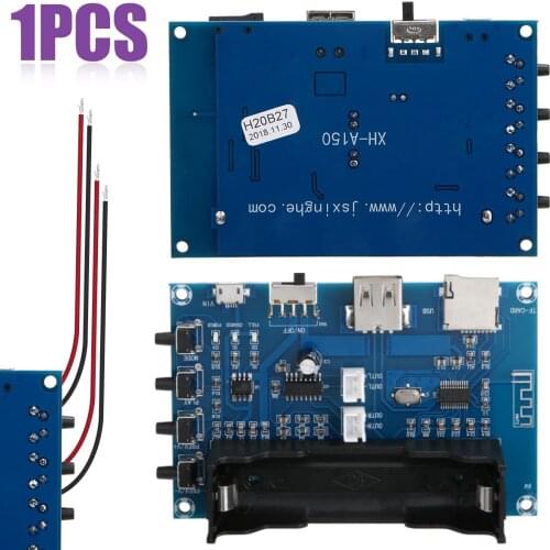 2 Channel bluetooth 4.0 Power Amplifier Board PAM8403 Stereo Wireless Speaker DIY AMP USB 18650 Batteries Power