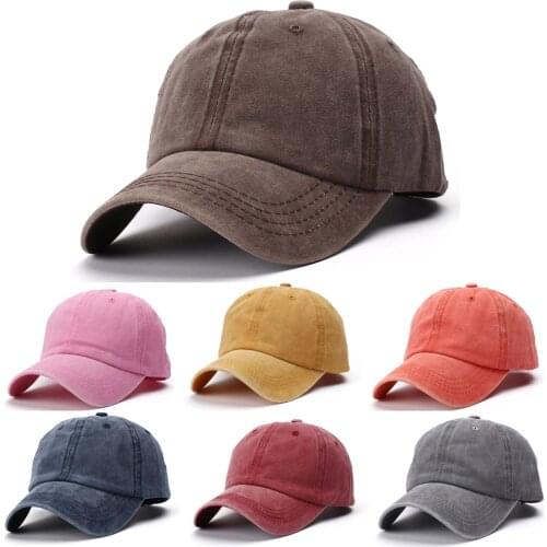 2021 Unisex Children Baseball Cap Solid Casual Baseball Hat Vacation Snapback Hat Cotton Adjustable Washed Baseball Cap 2021