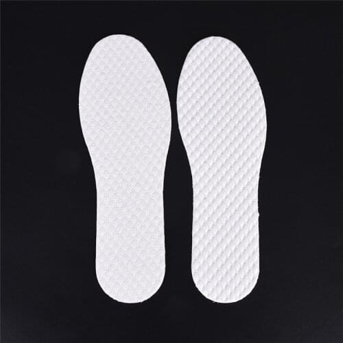 6pcs=3Pairs Men Women Disposable Comfortable Wood Pulp Shoes Insoles Inserts Insoles For Footwear White Color