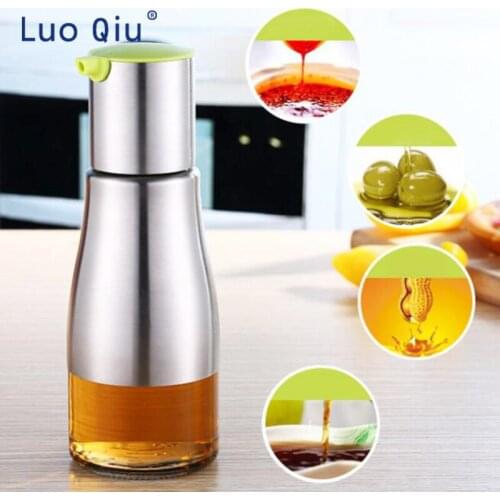 320ML Stainless Steel Olive Mister Oil Bottle Oil Pot Cooking Roast Bake Oil Bottle Tools Oil Dispenser 5PCS