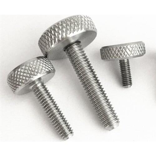 5pcs M6 M8 M10 round head hand screw flat hair knurled screws handle bolts 304 stainless steel