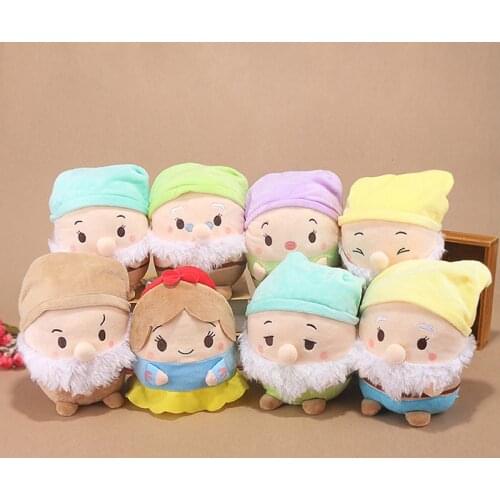 8pcs/set Snow White and the seven dwarfs Plush Toys Children girl stuffed toys high quality birthday gift