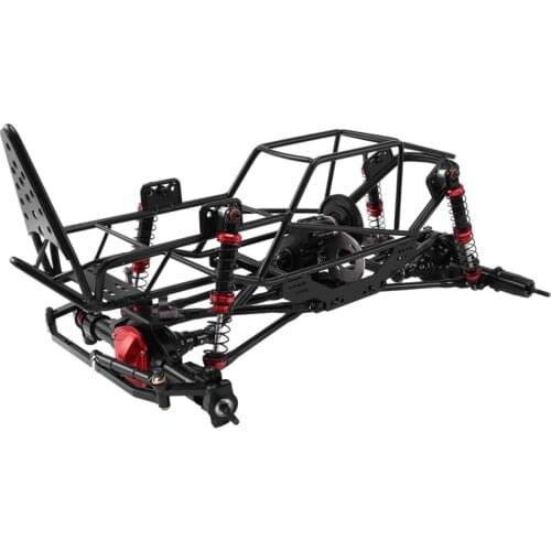 For Axial SCX10 1/10 RC Crawler Upgrade Parts Metal Tube Chassis Frame Body Roll Cage & Axle Shock Absorbers Accessories
