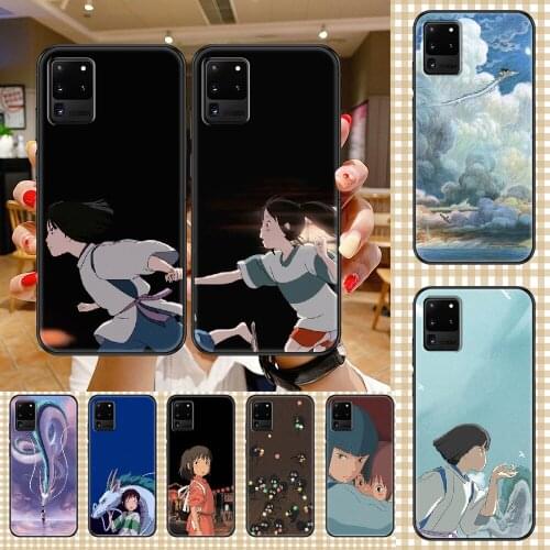 Anime Spirited Away Phone case For Samsung Galaxy Note 4 8 9 10 20 S8 S9 S10 S10E S20 Plus UITRA Ultra black tpu coque luxury