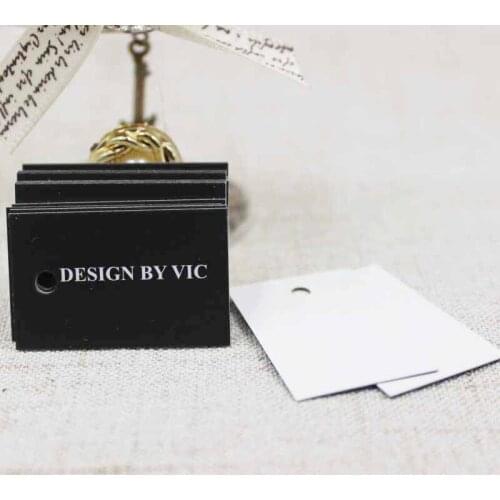 Custom logo wedding name tag kraft /white paper gift hang tag candy favors /charms brand swing tag with logo print 4*2cm 1000pcs