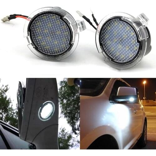 Side Mirror Puddle Lights For Ford Edge Fusion Flex Explorer Mondeo Taurus F-150 Expedition Super bright Auto Lamp Signal Lamp