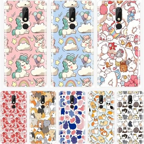 Cute Unicorn Phone Case For Nokia 7.1 6.1 5.1 3.1 2.1 Plus Silicone Soft TPU Back Cover For Nokia 7.1 6.1 5.1 3.1 2.1 Cases
