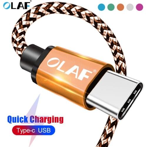 Olaf USB Type-C Cable Quick Charger Cable Data Sync Type C Cable For Samsung S9 S8 Note 9 8 Huawei Honor Phone USB Charging Cord