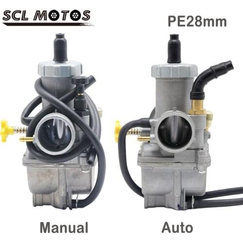 SCL MOTOS 1PC Keihin PE28 Motorcycle Carburetor 28mm Carb Auto/Manual For ATV Quad Pit Dirt Motor Bike Scooter Moped Motocross