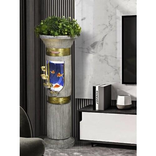 Creative Nordic Living Room Water Fountain Fish Tank Modern Home Decorations Floor Ornaments