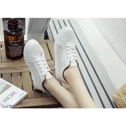Women Shoes 2021 Summer Fashion Platform Sneakers Women Mesh Breathable Casual Sport Shoes Women Comfort Flat White Shoes