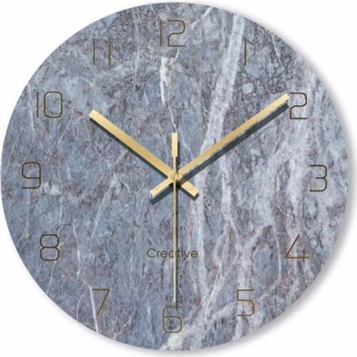 Marble wall clock, living room clock, household clock, personalized simple art, light luxury clock