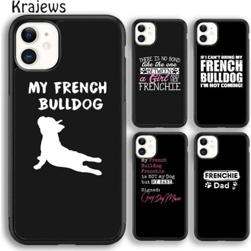 Krajews French Bulldog Art Soft Phone Case Cover For iPhone 5s 6s 7 8 plus X XR XS 11 12 pro max Samsung Galaxy S8 S9 S10 Plus