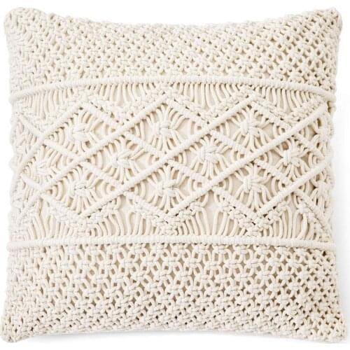 Macrame cushion cover Boho pillow cover Handmade macrame cushion cover Customized size and color