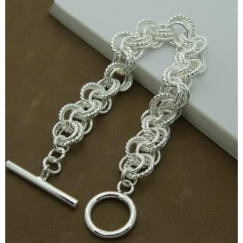 Popular Jewelry silver color multi- circle bracelet