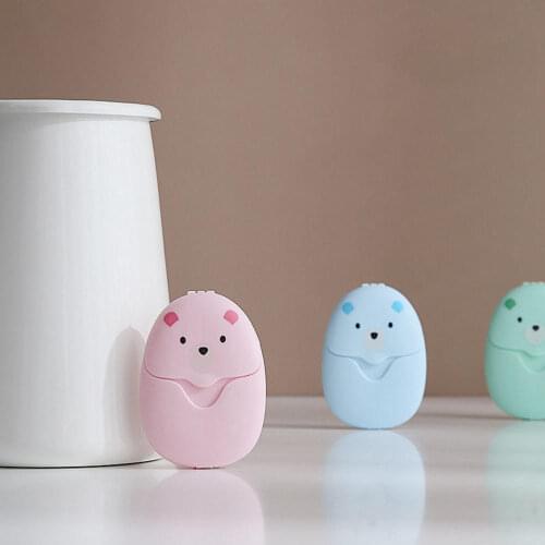 50 Pcs Portable Disposable Cleaning Soap Paper New Cartoon Travel Small Paper Soap Outdoor Bubble Cleaning Paper Soap Sheet