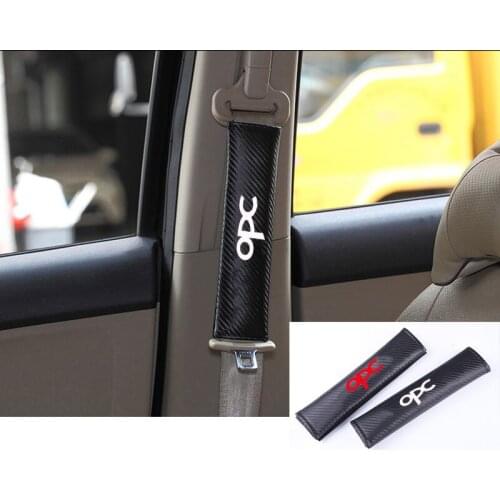 PU Car Seat Belt Cover Car Seat belt shoulder Pads OPC LINE For Opel Zafira Vectra Insignia Regal Lacrosse Astra Corsa Mokka