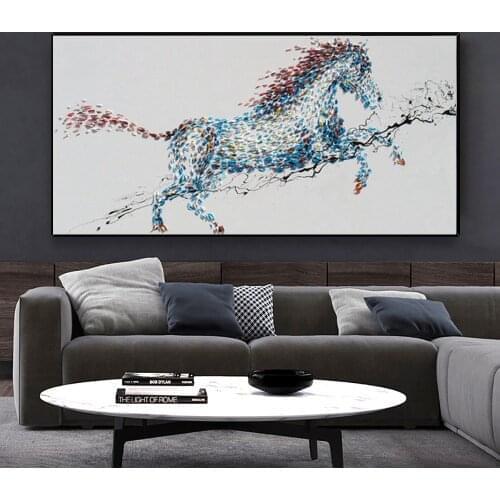 Hand Painted Animal Art Hose Deer Oil Painting Thick Oil Canvas Unframed Handmade Artwork Animal Figure Home Decor On The Wall