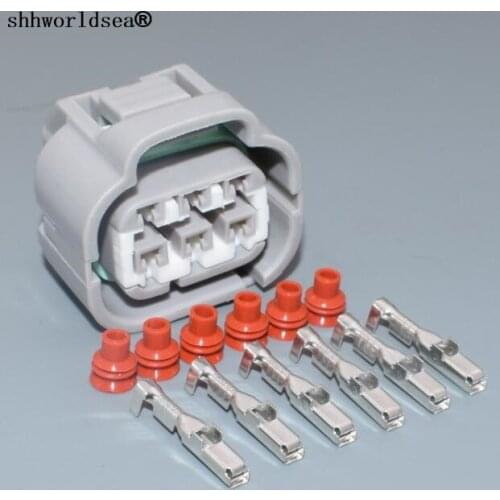 Shhworldsea 6pin 2.2mm auto wiring housing plug waterproof electronic cable connector for Toyota 90980-10988