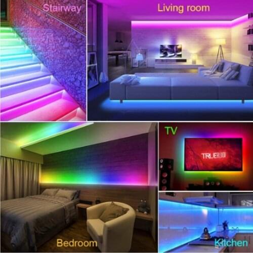 5050 LED Strip Light 20M-5M Bluetooth RGB 2835 SMD Flexible Ribbon led light strip RGB Tape Diode DC 12V Music Bluetooth Control