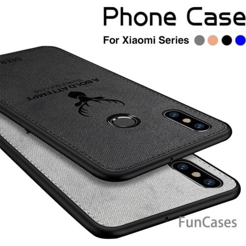 Fabric Cloth Deer Phone Case for Xiaomi Pocophone F1 Silicone Soft Tpu Back Cover For Xiaomi Xioami Mi A2 8 Lite Pro SE Explorer
