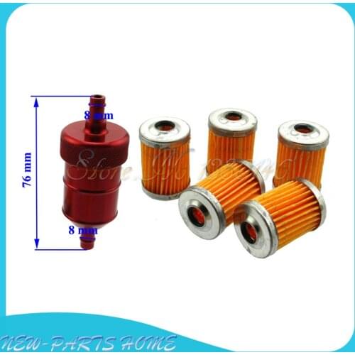Fuel Filter With Spare Element For Honda Yamaha Dirt Pit Bike Motorcycle CRF50 KLX110 TTR125