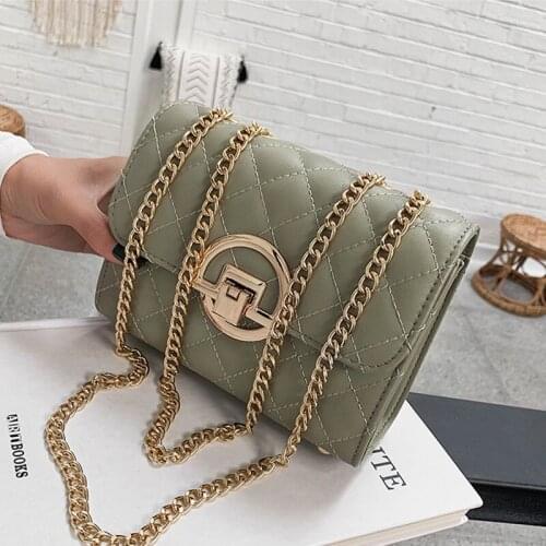 Solid Color Chain Shoulder Bags For Women 2021 Summer Crossbody Bags Lady Travel Purses and Handbags Female Small Flap Bag