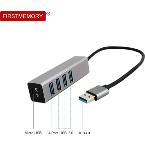 USB 3.0 Hub OTG Hub 4 Ports Micro USB Splitter Power Interface Multi USB3.0 Hubs Adapter For PC Huawei Mate 20 Pro P20 Pro