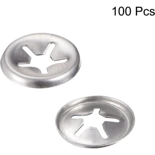 UXCELL 100Pcs M3 Internal Tooth Starlock Washer 2.5mm I.D. 10mm O.D. Stainless Steel For Machinery Equipment Hardware Gaskets
