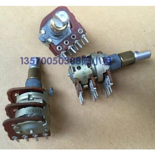 Japan ALPS 16 type B100KX3 B100K*3 B100K dual axis potentiometer shaft 25mm switch