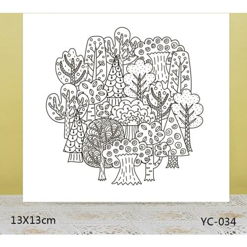 ZhuoAng Trees Clear Stamps For DIY Scrapbooking/Card Making Decorative Silicon Stamp Crafts