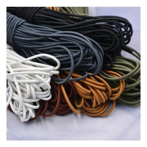 10meters/lot 3mm High elastic webbing thin round elastic rope rubber band black elastic thick rubber ribbon C126